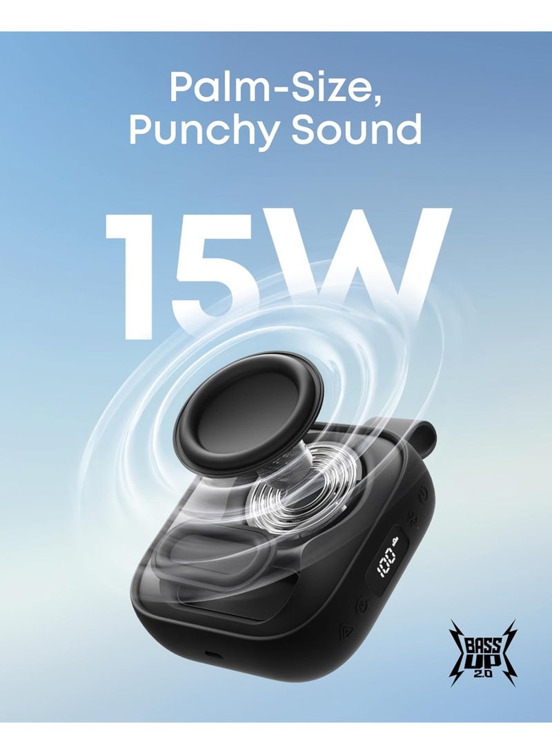 Soundcore Boom Go 3i Portable Bluetooth Speaker by Anker, 24H Playtime, 15W Punchy Sound, Emergency Power Bank, Powerful BassUp 2.0, Bluetooth 6.0, IP68 Waterproof for Hiking/Cycling/Camping Black - Image 2