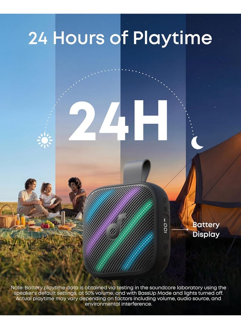 Soundcore Boom Go 3i Portable Bluetooth Speaker by Anker, 24H Playtime, 15W Punchy Sound, Emergency Power Bank, Powerful BassUp 2.0, Bluetooth 6.0, IP68 Waterproof for Hiking/Cycling/Camping Black - Image 3