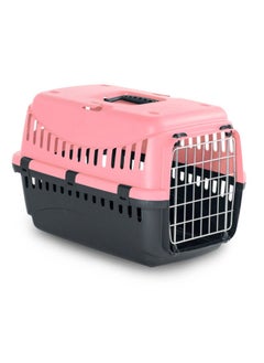 Bergamo Transportino Gipsy Metal Door For Dog Cages Pink 58x38x38Cm Large 