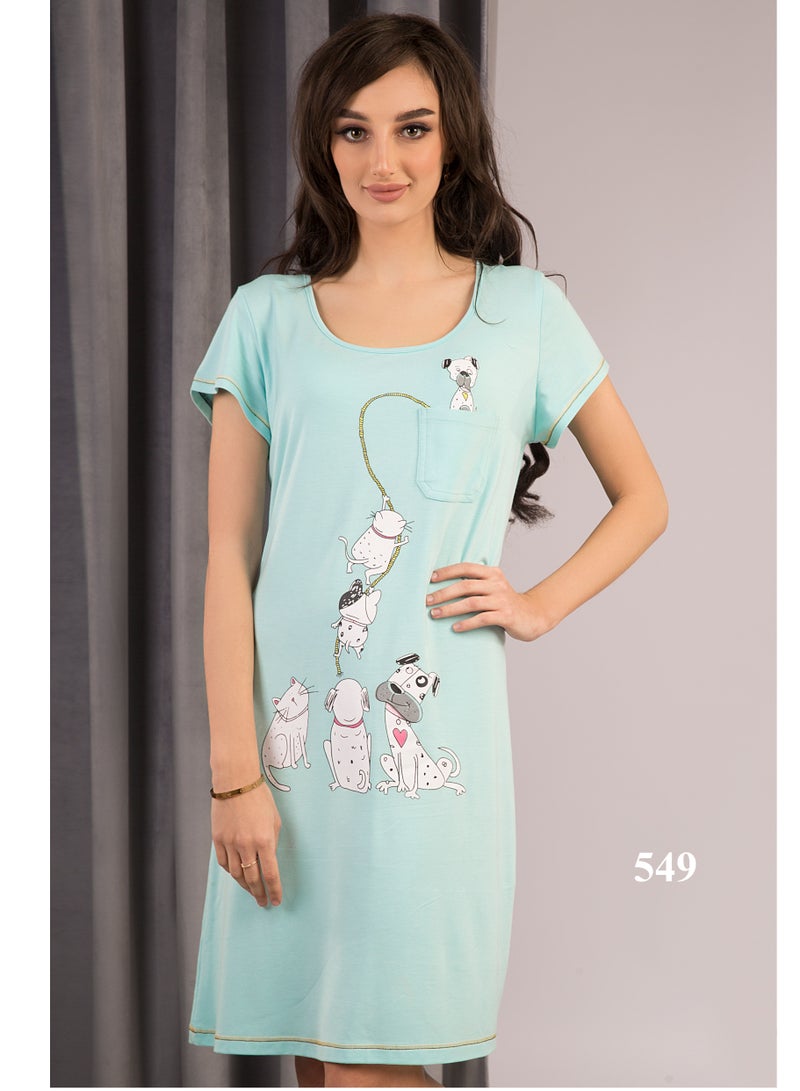 zecotex  Sleep Wear Printed Dress 