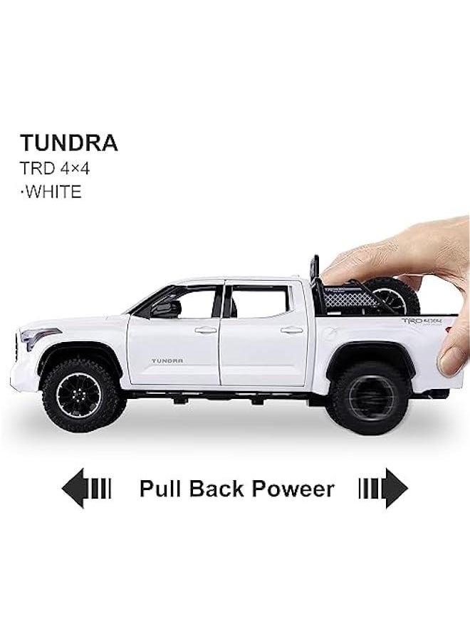 Tundra Truck Toys for 3 4 5 6 7 Year Old Boys Off-Road Pickup Toy Trucks for Boys Age 3-5 Diecast Metal Big Trucks with Light and Sound Pull Back Model Cars Birthday Gift for Kids  - Image 2