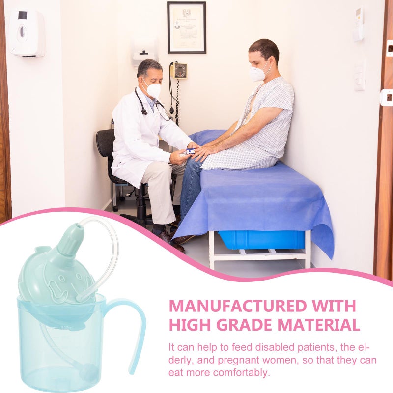 Leak Proof Feeding Cup with 30cm Straw for Bedridden Elderly Adult Disabled Care - Image 4