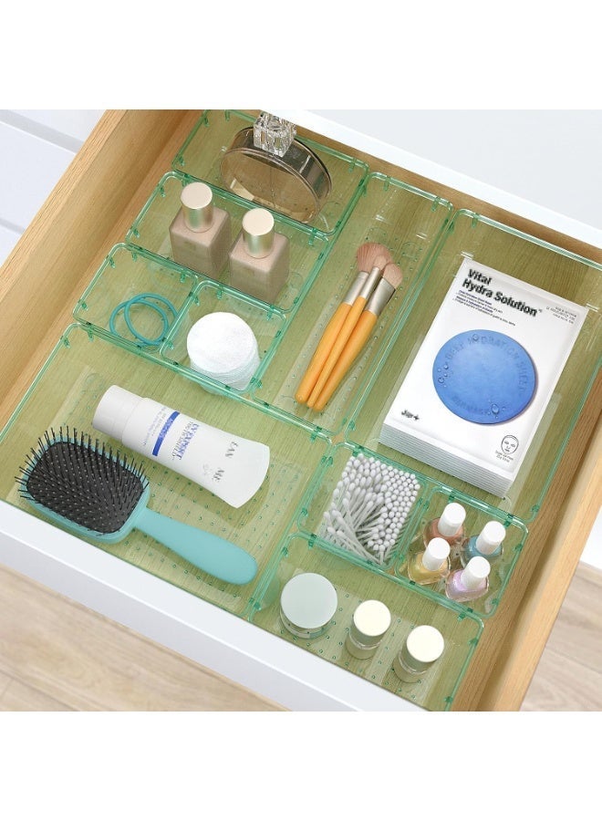 Set of 25 plastic drawer organizers, multi-size, organize drawers in bathroom, makeup, jewelry, kitchen and office (imported) - Image 4