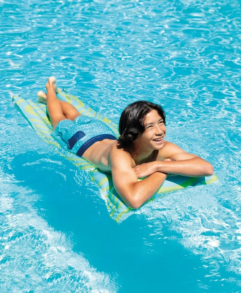 INTEX Wave Patterned Sea Bed - Razzle Dazzle Inflatable Sea Bed - Inflatable Bed - Sea Bed 183X69 Cm.