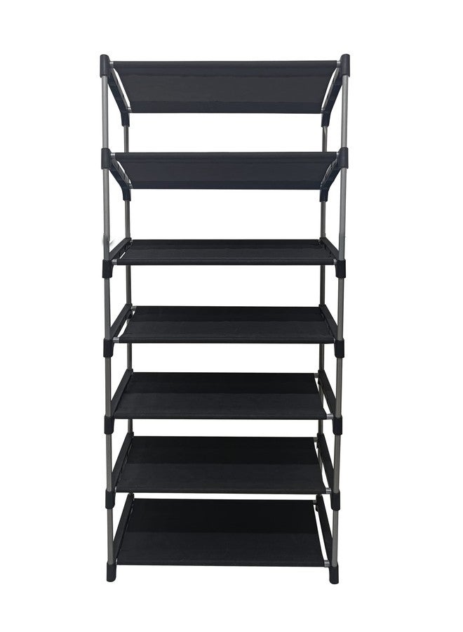 SANAMSTORE 6 Layer Collapsible Fabric Wardrobe Organizer for Clothes (DIY-Grey, Metal) - Image 3