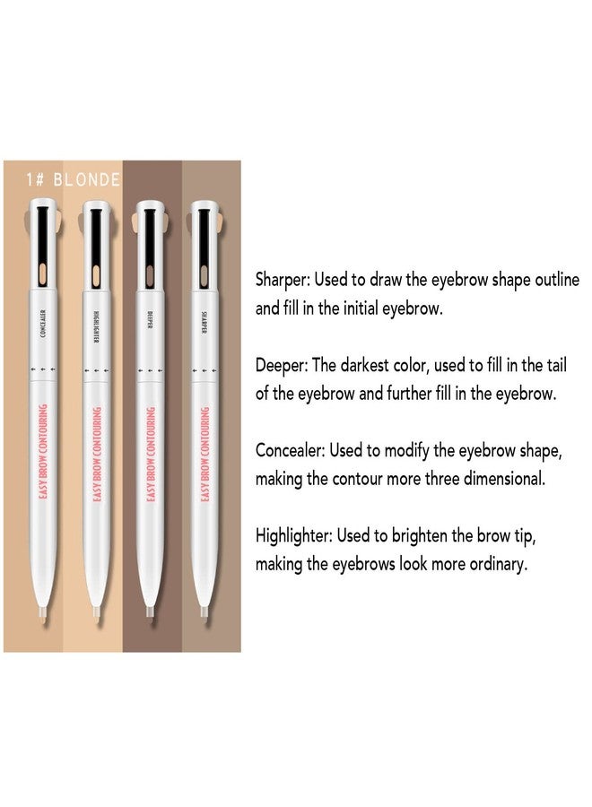 Yinhing 4 In1 Eyebrow Highlight Pen, Eyebrow Pencil, Lasting Eye Makeup Beauty Tool, Brow Defining Pencil (1# Blonde) - Image 2