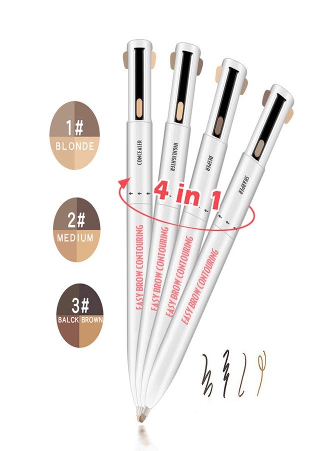 Yinhing 4 In1 Eyebrow Highlight Pen, Eyebrow Pencil, Lasting Eye Makeup Beauty Tool, Brow Defining Pencil (1# Blonde) - Image 4