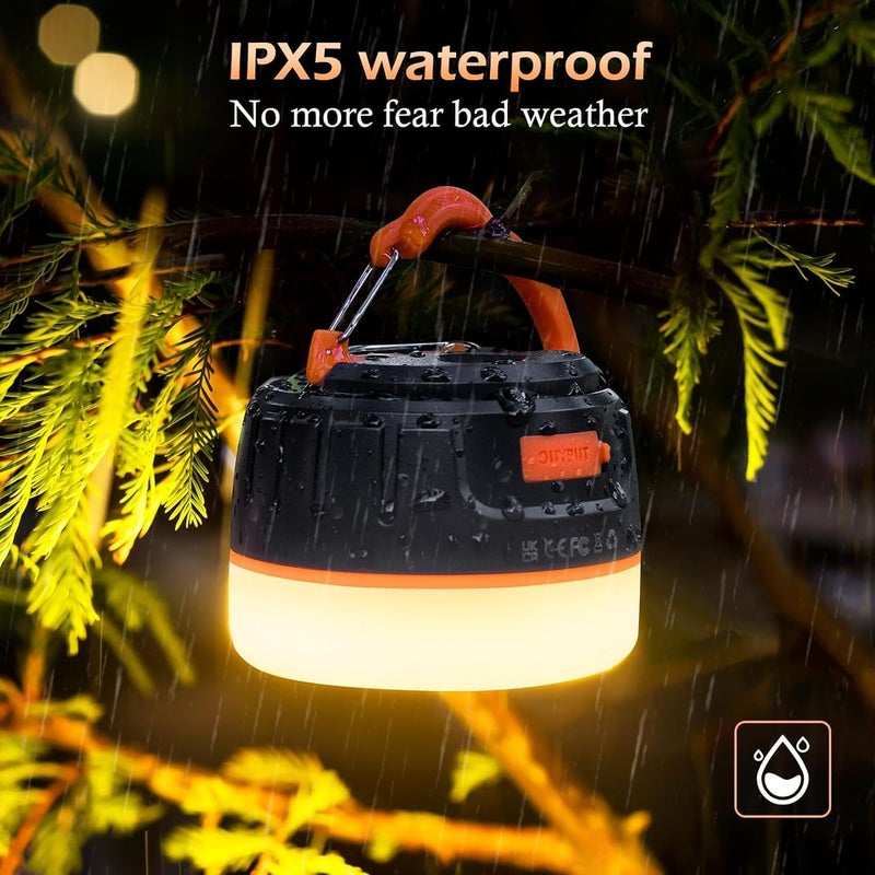 Sinvitron LED Camping Lantern Rechargeable with Remote Control - 1000LM 150H Runtime Tent Light, 5200mAh Water-Resistant Emergency Light for Hurricane Power Outages, Hiking Home - Image 5