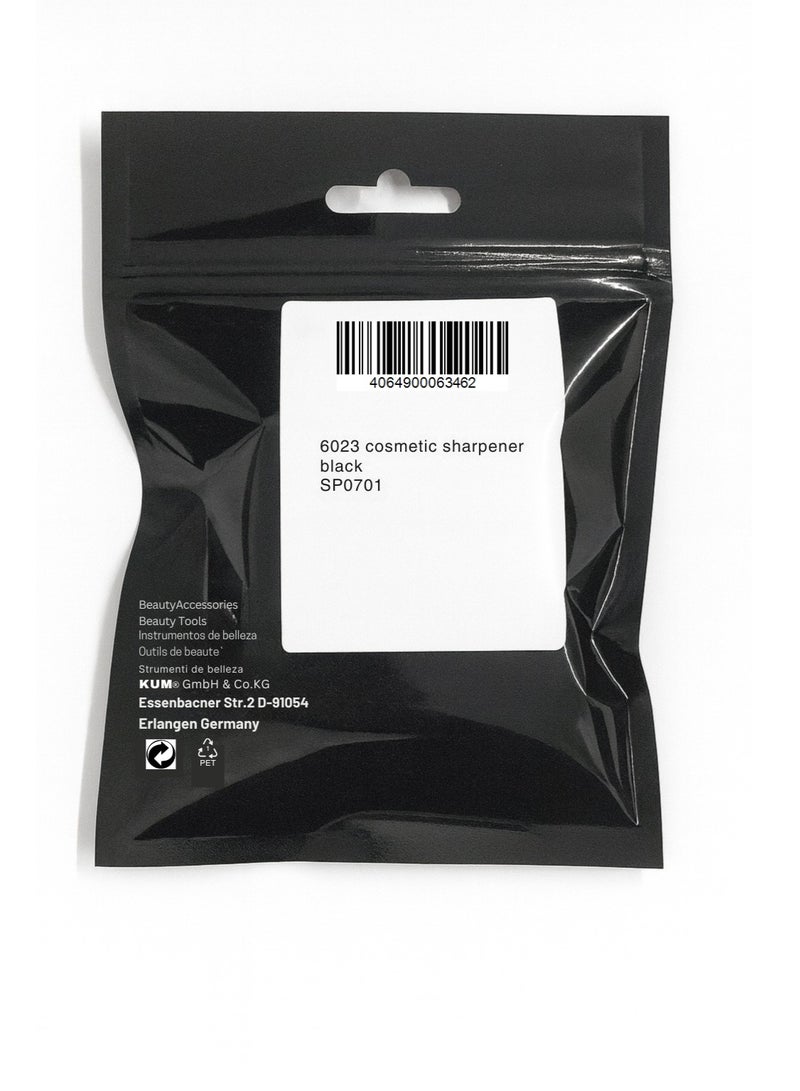 KUM Dual-Hole Black Cosmetic Sharpener – Professional Makeup Pencil Sharpener for Eyeliners & Lip Liners with Precision German Blades - Image 4