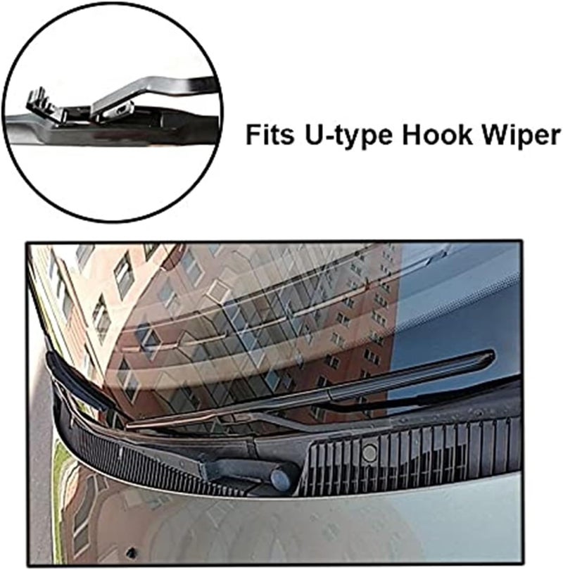 QASULER Front and Rear Wiper Blades Set for Dodge Caliber (2006-2012) - Image 2