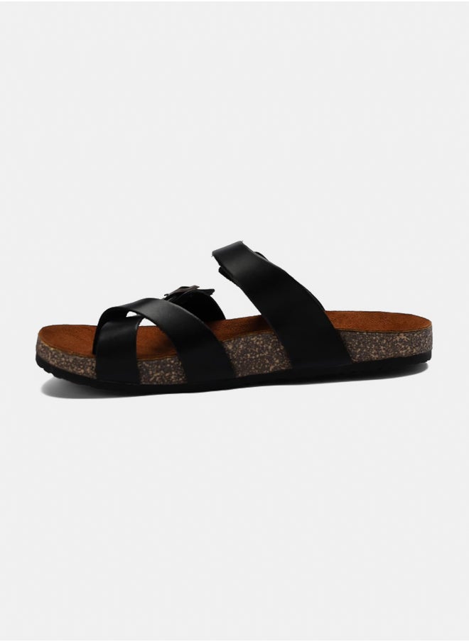 Stylish men's slippers with a comfortable and modern design made of natural leather - medical non-slip sole - available in various colors and sizes