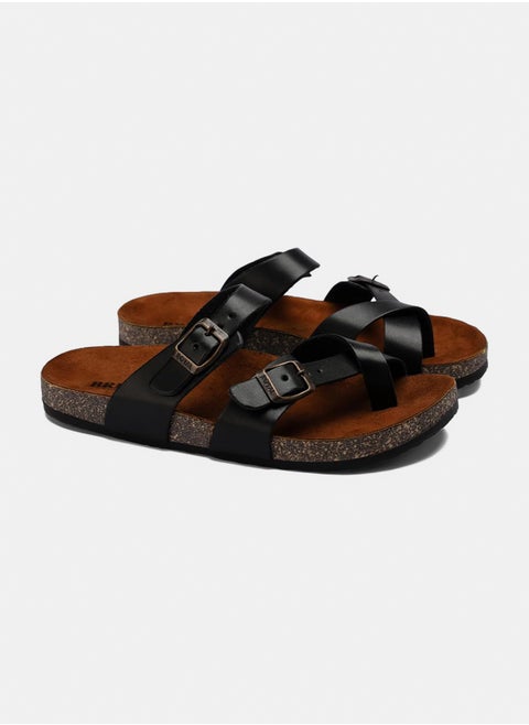 Stylish men's slippers with a comfortable and modern design made of natural leather - medical non-slip sole - available in various colors and sizes