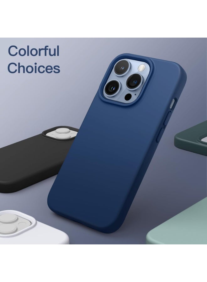 Compatible with iPhone 11 Pro Case 5.8 Inch Slim Liquid Silicone 4 Layers Soft Gel Rubber Shockproof Protective Phone Case with Anti Scratch Microfiber Lining (Royal Blue) - Image 5