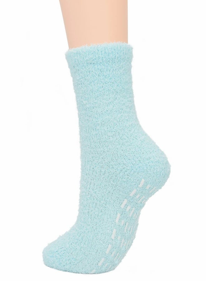 7 Pairs Womens Winter Socks Fluffy Soft Slipper Sleep Fleece Fuzzy Athletic Anti Slip Warm Plush Microfiber Cozy Home Gifts for Women - Image 3
