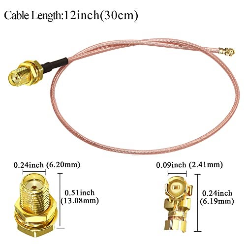 TUOLNK 5PCS SMA Female to IPX U.FL RG178 Coaxial Cable, 12 inch(30cm) SMA MHF1 UFL Low Loss Jumper Extension Cable for WiFi Router, Antenna, Security Camera, GPS Devices, etc. - Image 3