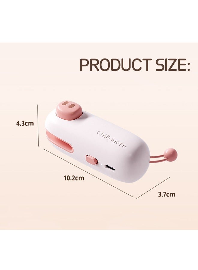 Beyond Mini Cartoon Bag Sealer with Fridge Magnets, Handheld Heat Sealer, Portable Resealer Machine for Plastic Bags Food Storage Snacks Freshness (Pink) - Image 2