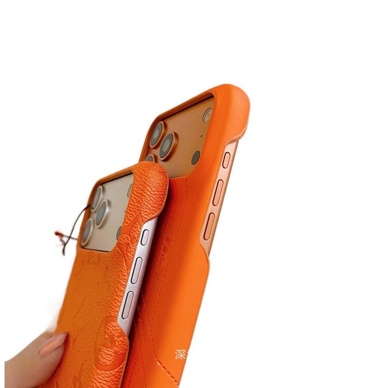 MS Leather Texture Protective Case for iPhone 14 / 14 Plus / 14 Pro / 14 Pro Max with Drop Protection and Embossed Pattern plus Shockproof plus Anti-Slip Grip plus Scratch Resistant in Edge Oil Coating Half-Cover - Image 4