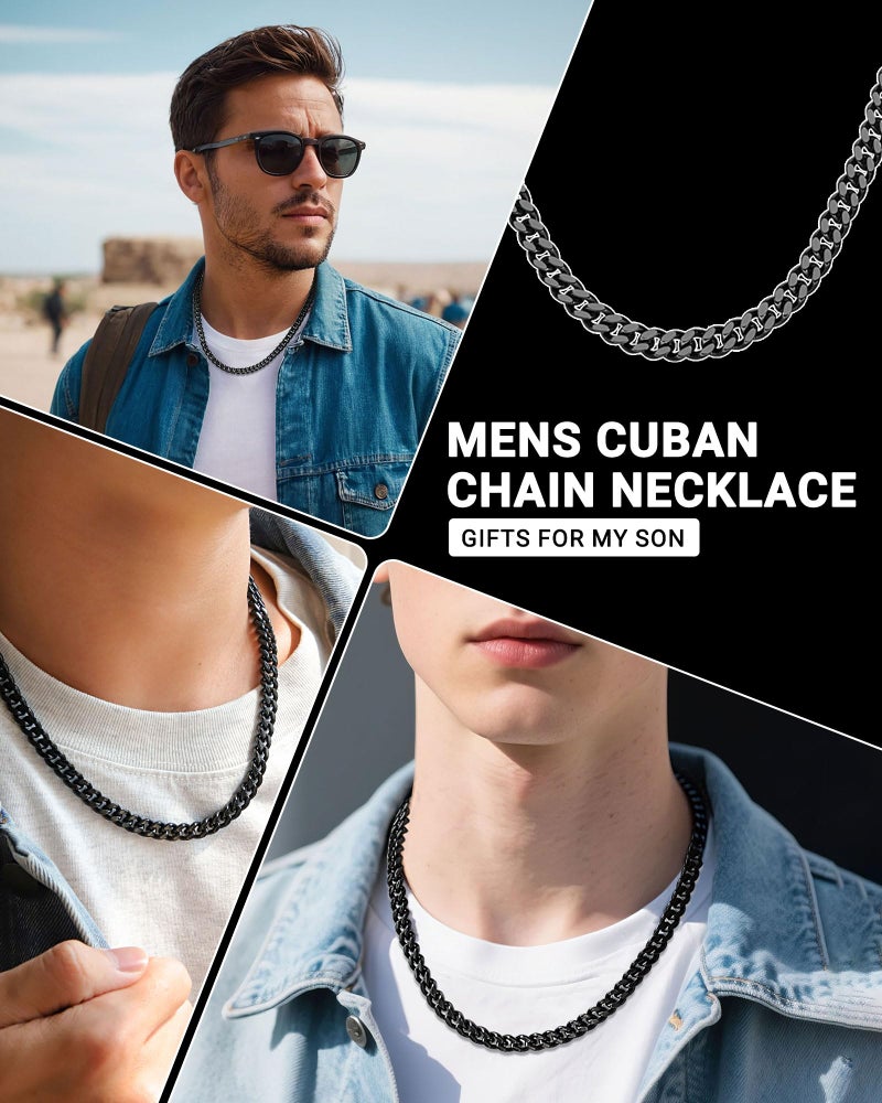UNGENT THEM To My Son Necklace Gifts From Mom, Birthday Valentines Day Gifts for Son Teenage Teen Boys Ideas 14 16 18 21 Adult Young Men Christmas Stocking Stuffers - Image 2