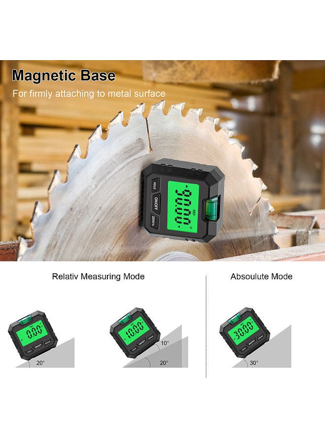 Generic - Mini Digital Inclinometer Protractor/Inclinometer/Level  3 IN 1 Angle Finder Angle Meter/Bevel Gauge 90° Gauge Digital Level Box for 4 x 90 Degree Measuring Range - Image 1