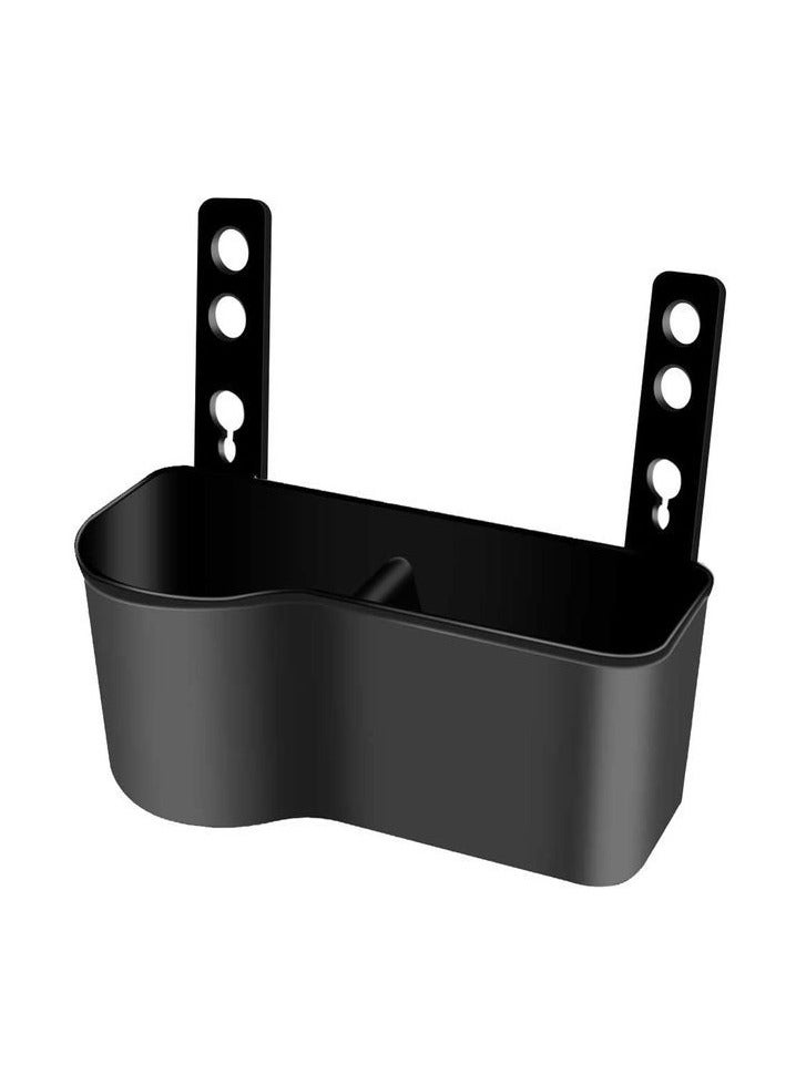 حقيبة تخزين السيارة، جيب معلق لنافذة السيارة، لمفتاح بطاقة الهاتف المحمول وحامل المشروبات في المقعد الخلفي للسيارة، حامل الهاتف المحمول باللون الأسود - Image 1