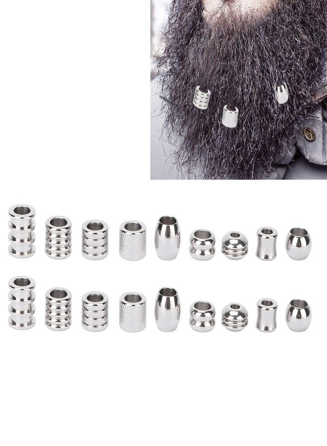 Estink Viking Beard Beads, Pack of 18 Stainless Steel Hair Tube Beads Norse Vikings Runes Hair Beard Beads for Men Women Hair Beard Weaving Pendant Bracelet Necklace Jewelry DIY - Image 4