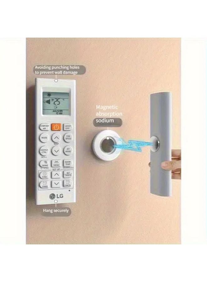 16 Pieces Magnetic TV AC Remote Control Brackets No Drill Adhesive Wall Mounting - Image 5