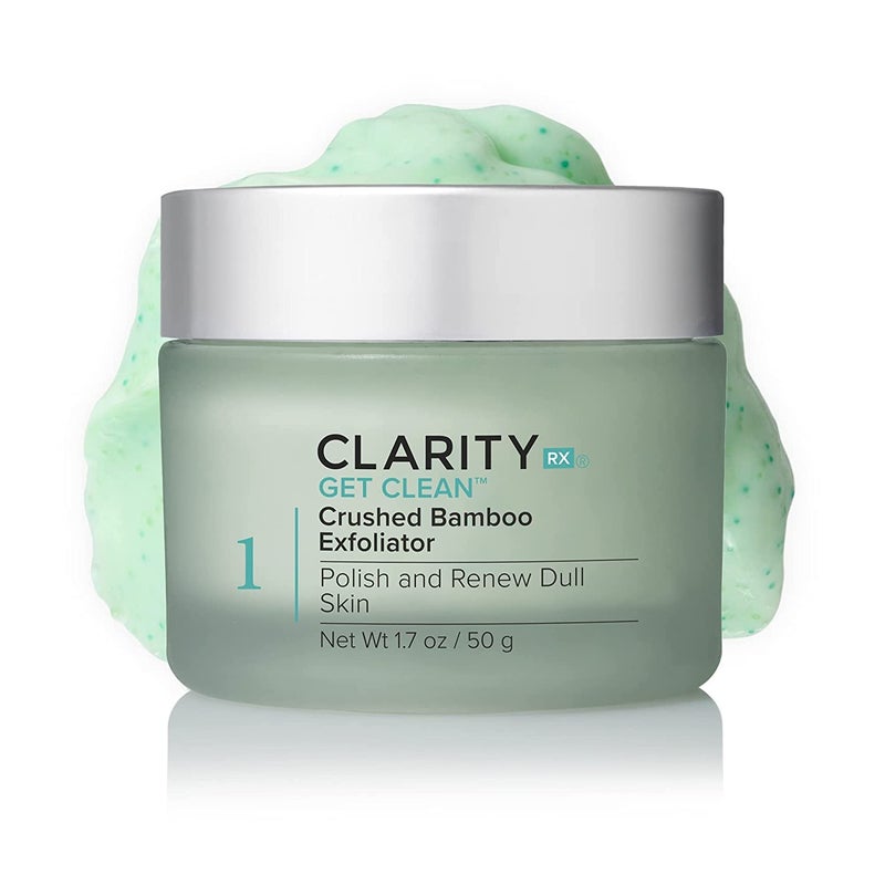ClarityRx Get Clean Gentle Exfoliating Face Wash with Crushed Bamboo,1.7 Fl Oz, Natural, Plant-Based Face Scrub with Soothing Calendula & Cucumber, No Parabens & Sulfates, All Skin Types - Image 3