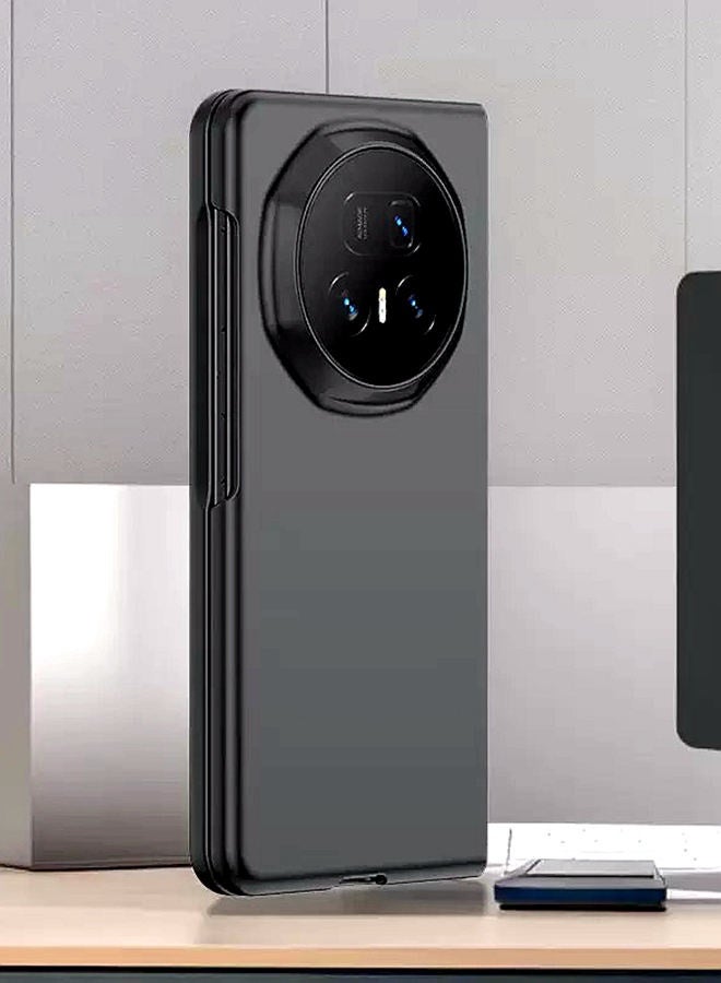 Case for Honor Magic V5, Raised Camera Lens Protection，Premium Tree Texture，Advanced Shockproof Honor Magic V5 Folding Cover，Ultra-Light Thin，Comfortable Touch，Black - Image 5