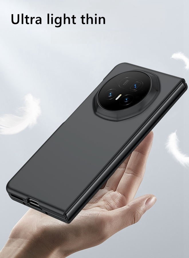 Case for Honor Magic V5, Raised Camera Lens Protection，Premium Tree Texture，Advanced Shockproof Honor Magic V5 Folding Cover，Ultra-Light Thin，Comfortable Touch，Black - Image 4