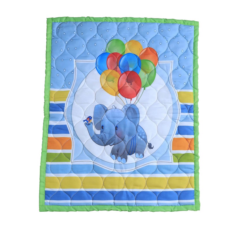 Keshav Creation Newborn Baby Godadi, Baby Bed, Mattress (0-3 Years) (Multicolor) (50cm X 70 cm) (Cotton Filling) (Blue) - Image 5