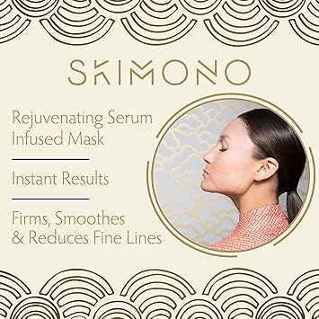 Skimono AntiAgeing Moisturising Face Mask Advanced BioCellulose Sheet with Collagen Oat Grapeseed Extract Hydrating Facial for Wrinkle Reduction Vegan CrueltyFree by SKIMONO 1 Pack - Image 3
