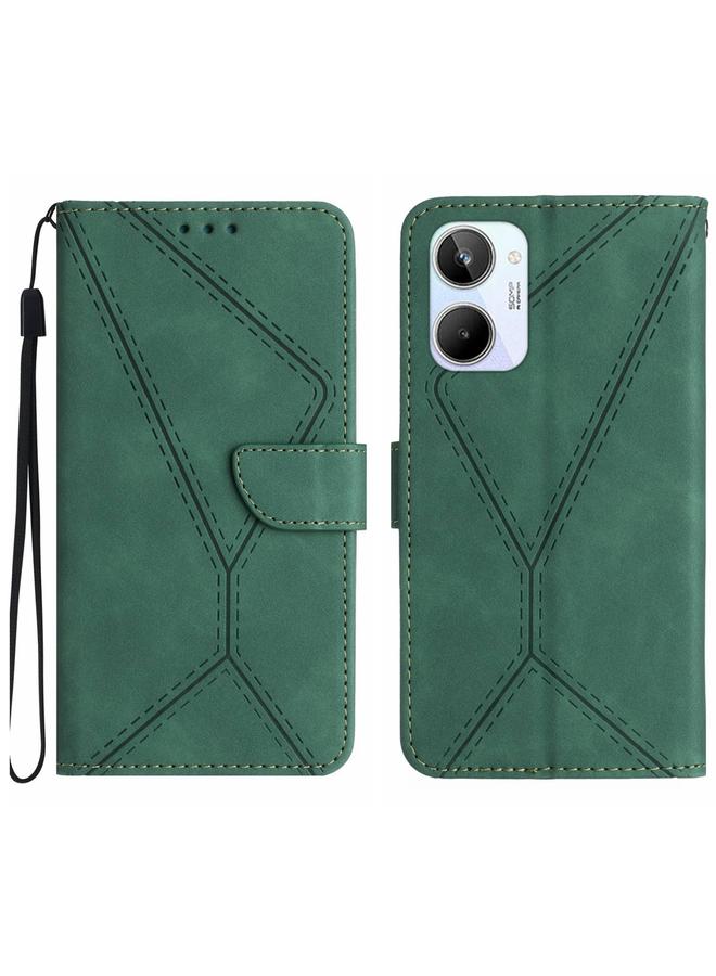 S-TOP Case For Realme 10 4G Stitching Embossed Leather Phone Case - Image 1