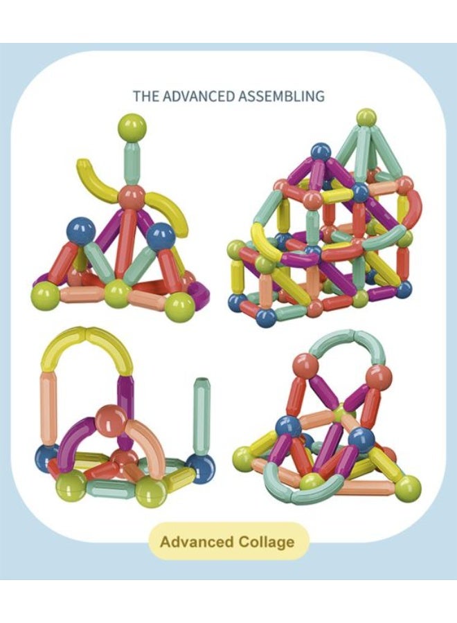 YoMaJ Magnetic Building Sticks and Balls Construction Set for Kids - Early Education STEM Learning Montessori Preschool Balls & Rods Building Set - Creative Learning Play for Boys & Girls - Image 3