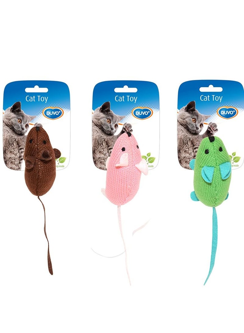 Assortment Of Mice Toy For Cats Mixed Colors 9.5 X 4 X 6cm