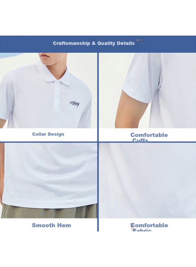 Pull Back Warrior Short Sleeve T-shirt Men's Summer Turn-down Collar Breathable Polo Shirt Quick-drying Ice Silk Sports Casual Top Father's Day Gift - Image 2