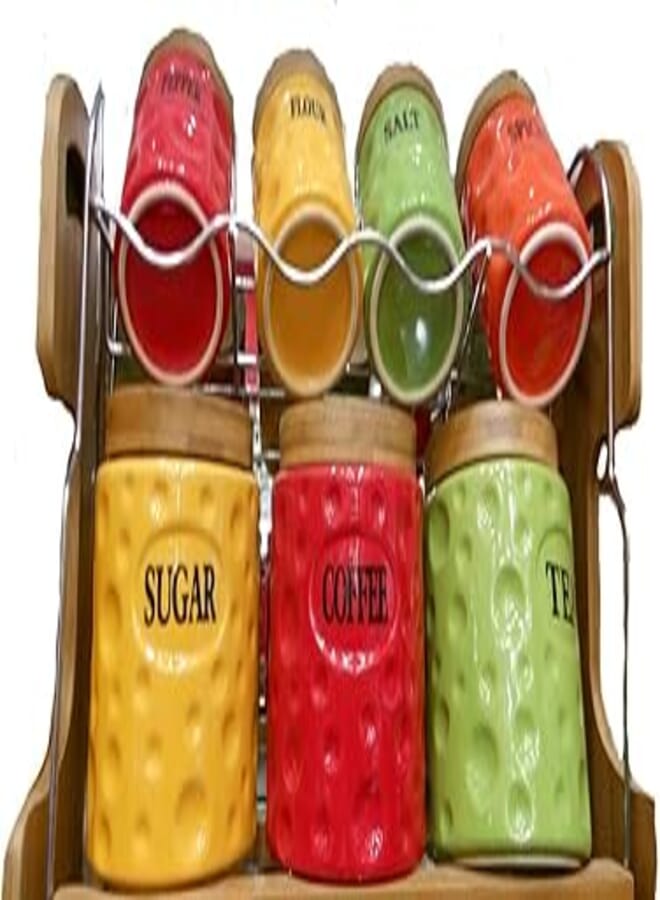 Consisting of 7-Chinese Cut Spice Rack