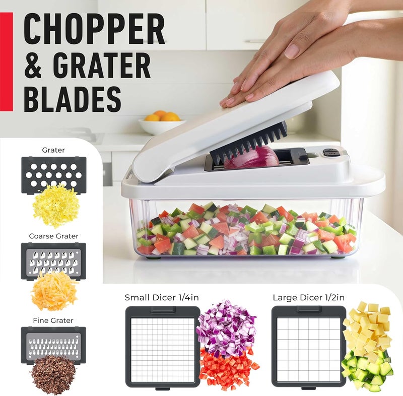 Mueller Austria Pro-Series Onion Chopper with Container and 8 Blades - Image 5