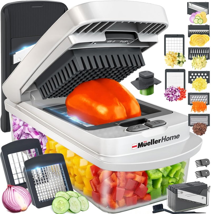 Mueller Austria Pro-Series Onion Chopper with Container and 8 Blades - Image 1