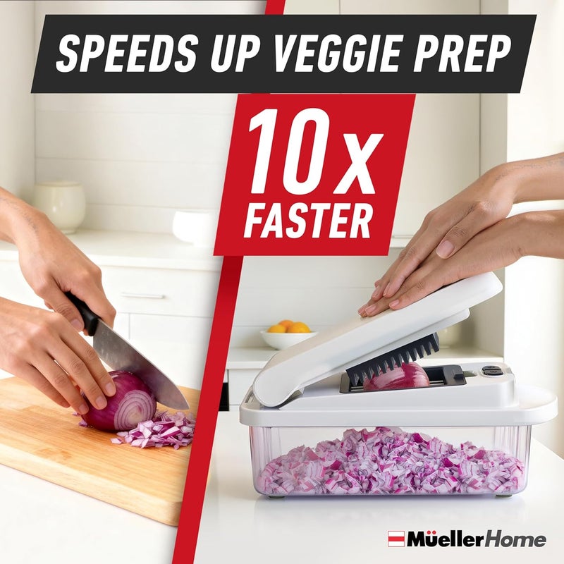 Mueller Austria Pro-Series Onion Chopper with Container and 8 Blades - Image 3