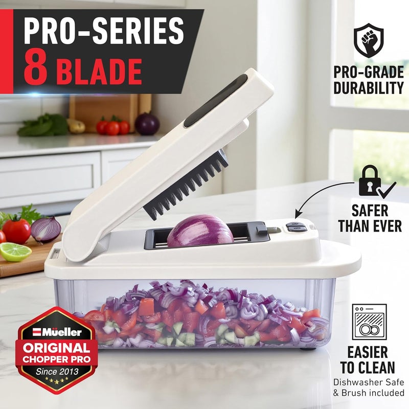 Mueller Austria Pro-Series Onion Chopper with Container and 8 Blades - Image 2