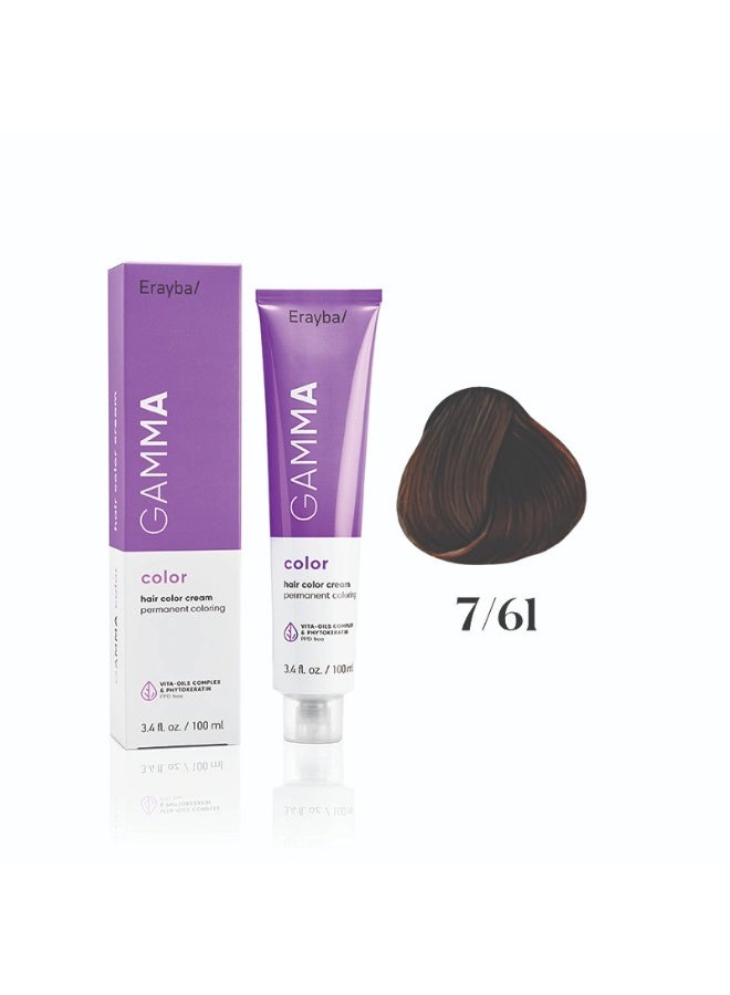 إرايبا كريم صبغة الشعر جاما كولور 100مل (7/61- أشقر بني رمادي) - Image 1