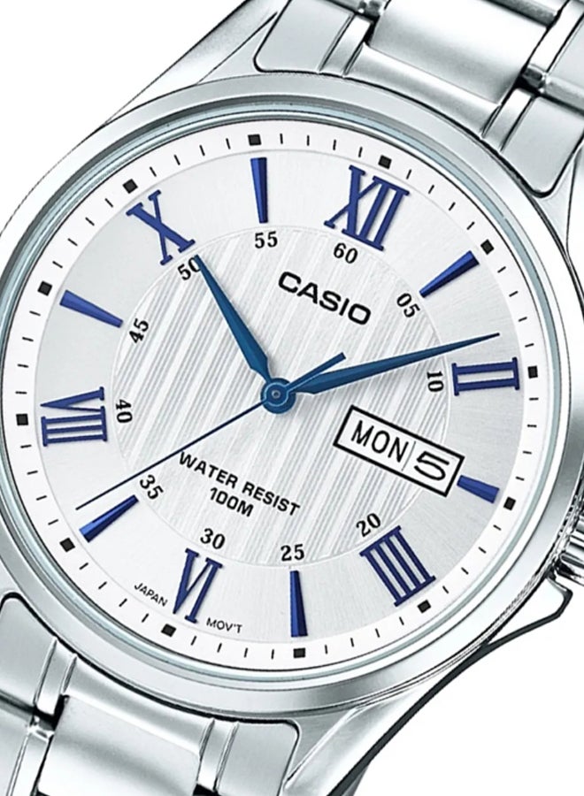 CASIO Men Enticer Analog Watch MTP-1384D-7A2VDF - 38 mm - Silver - Image 5
