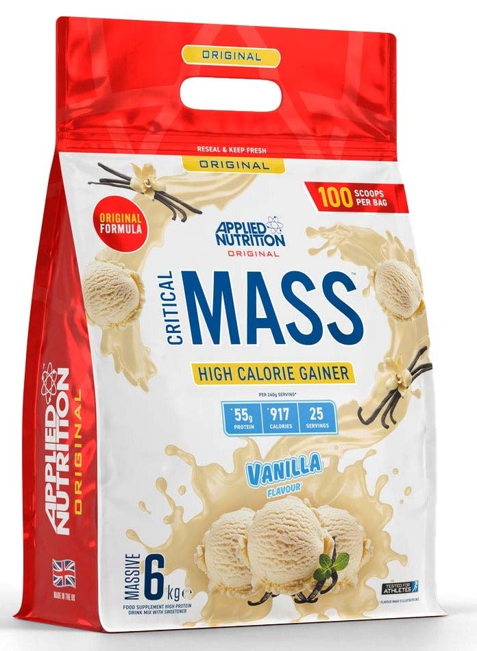Applied Nutrition Critical Mass 6Kg Vanilla Flavor 25 Serving - Image 1