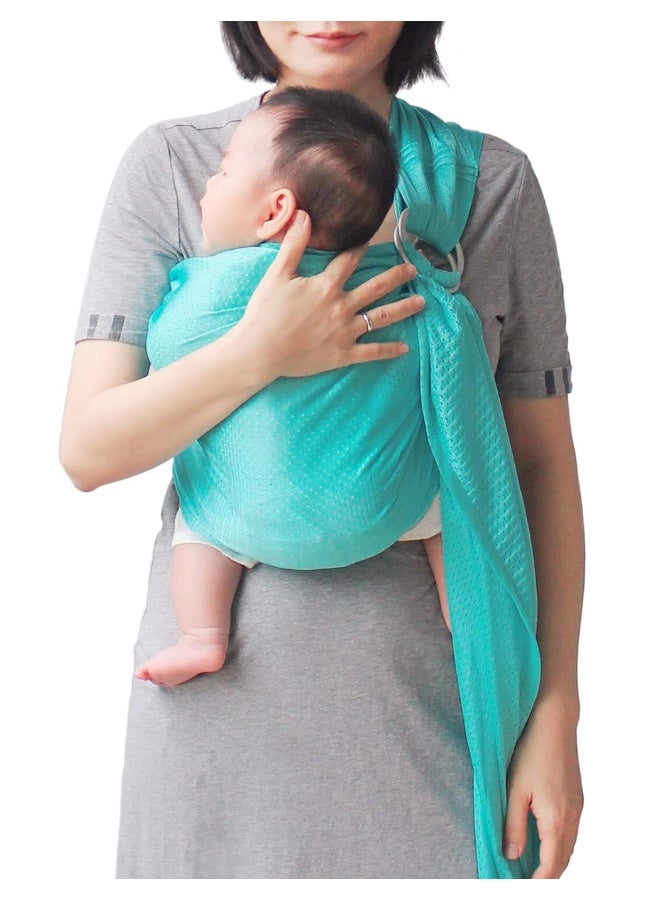 Vlokup Baby Water Ring Sling Carrier | Mesh Baby Wrap for Newborn Girl, Boy, Infant, Toddlers and Kid | Lightweight Breathable, Perfect for Summer, Swimming, Pool, Beach | Great for Dad, Bluish-Green - Image 1