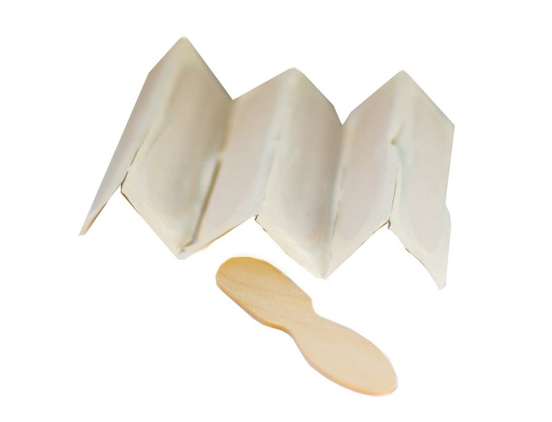 Perfect Stix Wooden Craft Stick/Plain Taster Ice Cream Paddle Spoon  Paper Wrapped  3"" Length (Pack of 100) - Image 1