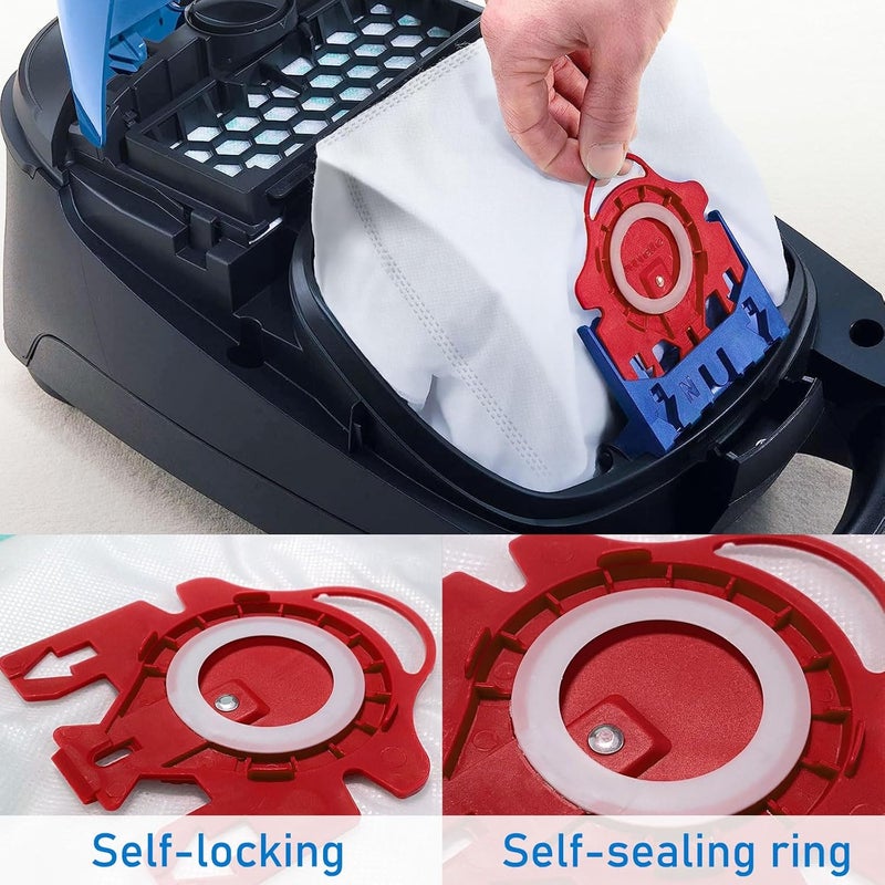 3D Cleaning Dust Bag Set for Miele/GN/C1/C2/C3, White (10 Dust Bags + 10 Filters + 1 Cleaning Brush) - Image 4