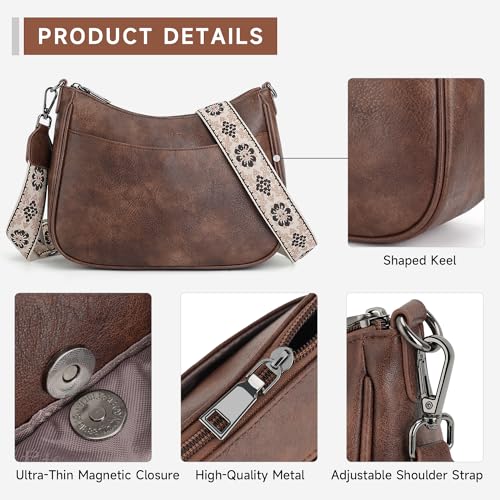 APHISON Crossbody Bags for Women Trendy, Leather Crossbody purse with Adjustable Strap, Women's Crossbody Shoulder Handbags - Image 4