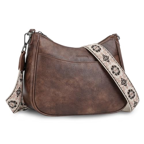 APHISON Crossbody Bags for Women Trendy, Leather Crossbody purse with Adjustable Strap, Women's Crossbody Shoulder Handbags - Image 1