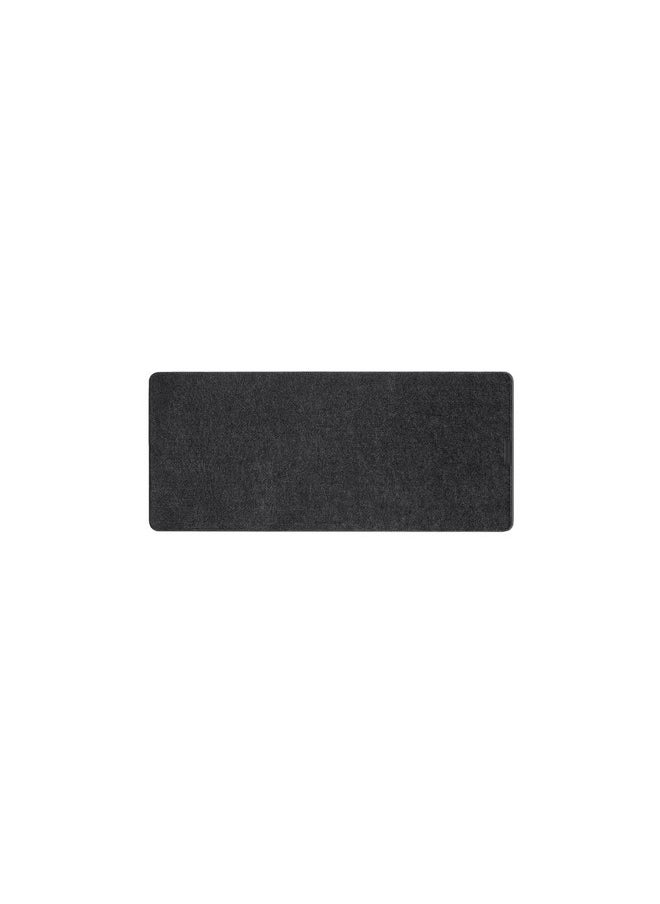 DailyObjects DailyObjects Premium Vegan Leather Mini Desk Mat Organiser | Anti-Skid | Anti-Slip | 63 * 28 cm | Reversible Desk Spread Turf Desk/Laptop Mat for Work from Home/Office/Gaming | Turf Felt - Black  - Image 3