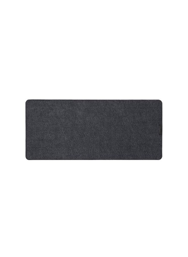 DailyObjects DailyObjects Premium Vegan Leather Mini Desk Mat Organiser | Anti-Skid | Anti-Slip | 63 * 28 cm | Reversible Desk Spread Turf Desk/Laptop Mat for Work from Home/Office/Gaming | Turf Felt - Black  - Image 1